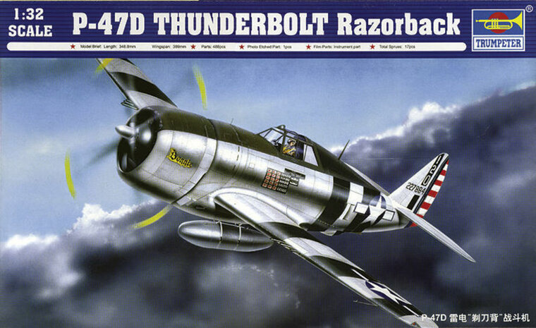 Trumpeter 02262 P-47D Razorback Fighter Bouwpakket Schaal 1:32