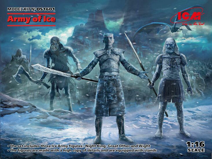 ICM DS1601 Army of Ice (Night King, Great Other, Wight) Bouwpakket Schaal 1:16