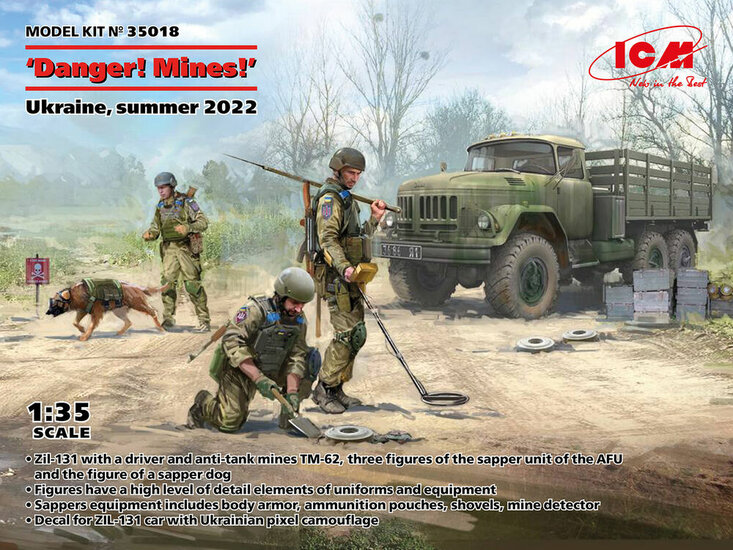 ICM 35018 &#039;Danger! Mines!&#039; Ukraine, summer 2022 Bouwpakket Schaal 1:35
