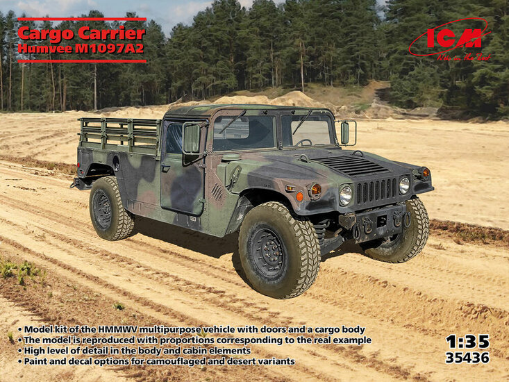 ICM 35436 Humvee M1097A2 Cargo Carrier Bouwpakket Schaal 1:35