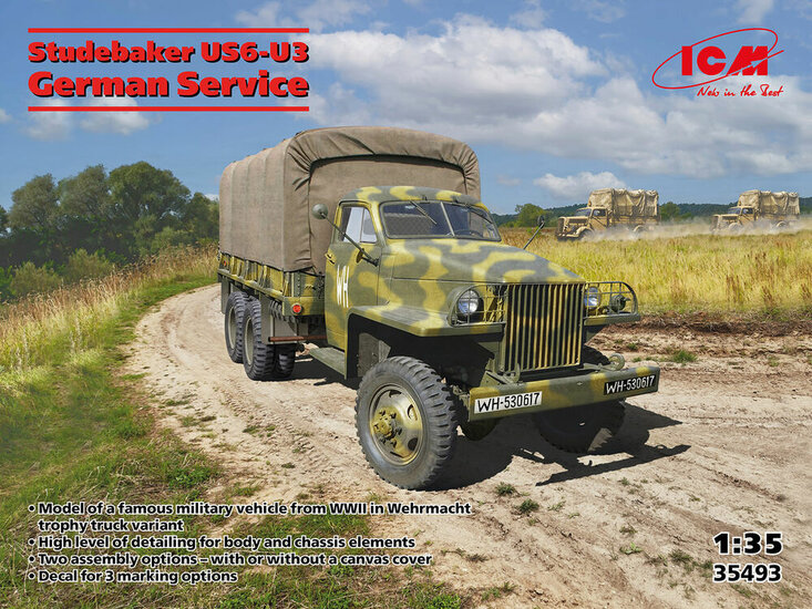 ICM 35493 Studebaker US6-U3 in German Service Bouwpakket Schaal 1:35