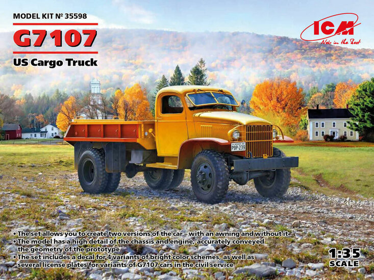 ICM 35598 G7107, US Cargo Truck Bouwpakket Schaal 1:35