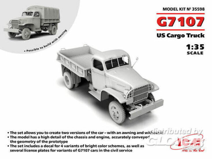 ICM 35598 G7107, US Cargo Truck Bouwpakket Schaal 1:35