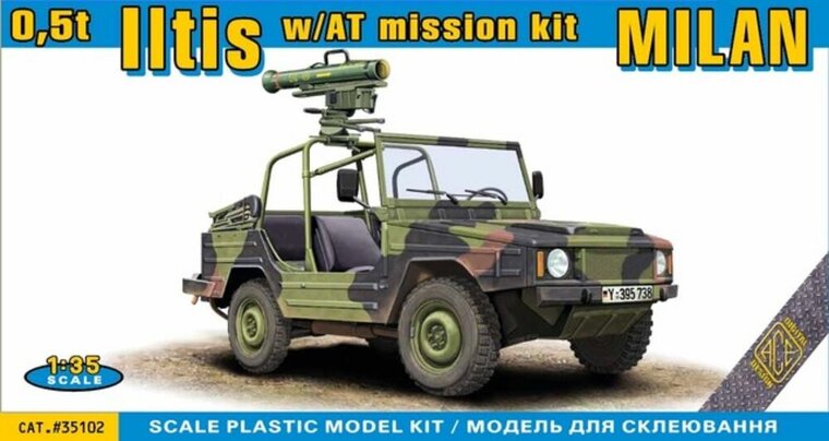 ACE ACE35102 0,5t Iltis w/AT mission kit MILAN Schaal 1:35