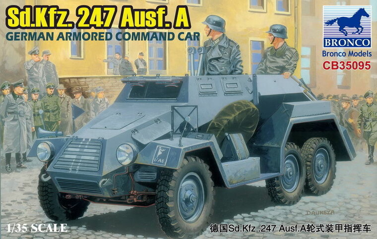Bronco Models CB35095 Sd.Kfz.247 Ausf.A.German Armored Command Car Bouwpakket Schaal 1:35