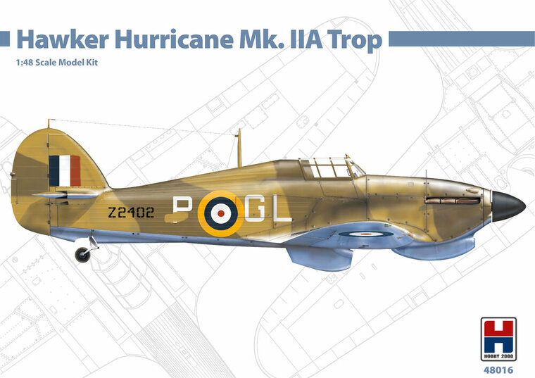 Hobby 2000 48016 Hawker Hurricane Mk.IIA Trop Bouwpakket Schaal 1:48