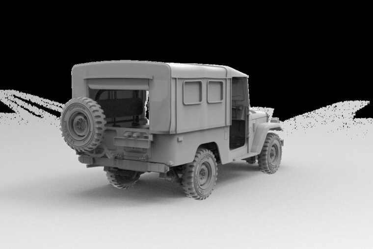 AK Interactive AK35004 FJ43 SUV with Soft top IDF &amp; LAF Bouwpakket Schaal 1:35