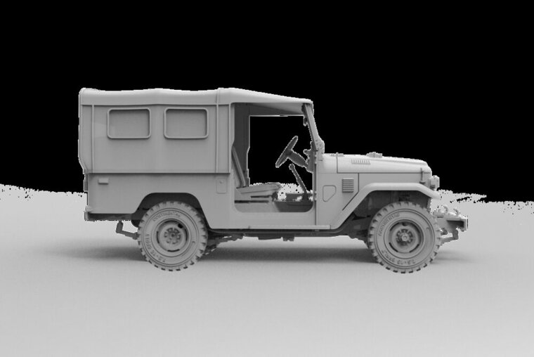 AK Interactive AK35004 FJ43 SUV with Soft top IDF &amp; LAF Bouwpakket Schaal 1:35