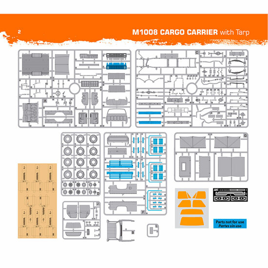 AK Interactive AK35031 M1008 TROOP CARRIER WITH TARP Schaal 1:35