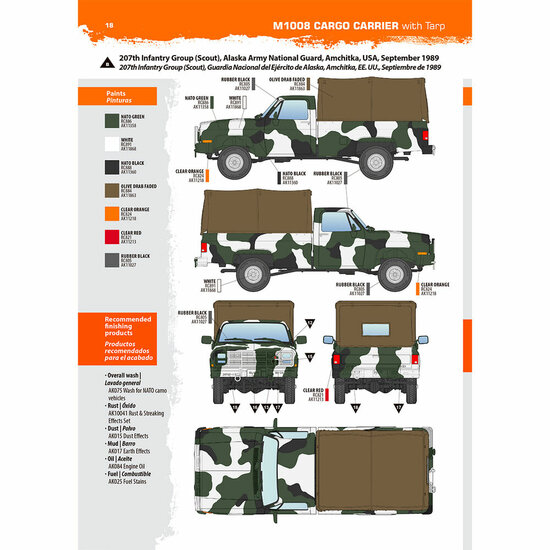 AK Interactive AK35031 M1008 TROOP CARRIER WITH TARP Schaal 1:35