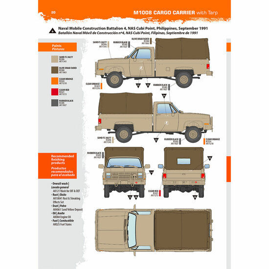 AK Interactive AK35031 M1008 TROOP CARRIER WITH TARP Schaal 1:35