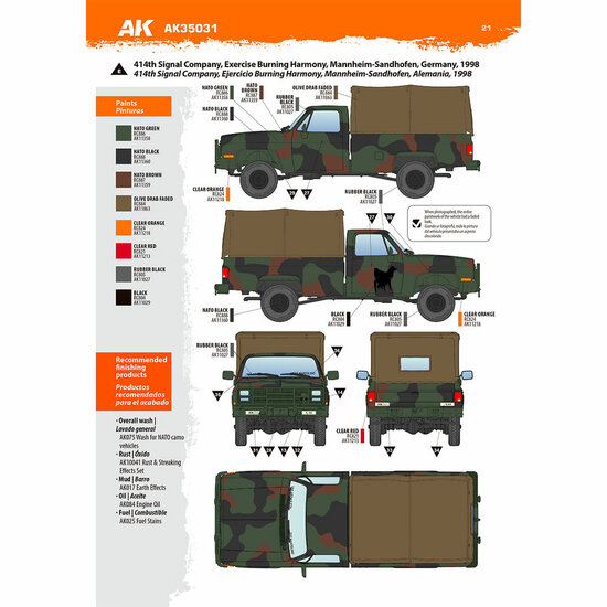 AK Interactive AK35031 M1008 TROOP CARRIER WITH TARP Schaal 1:35