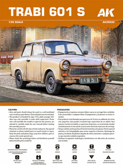 AK Interactive AK35032 TRABI 601 S Schaal 1:35