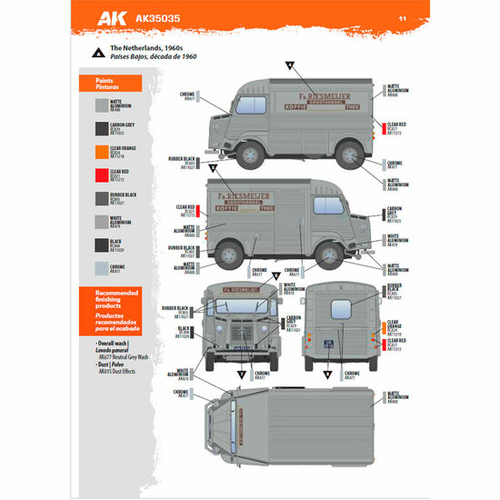 AK Interactive AK35035 TYPE HY COMMERCIAL VAN Schaal 1:35