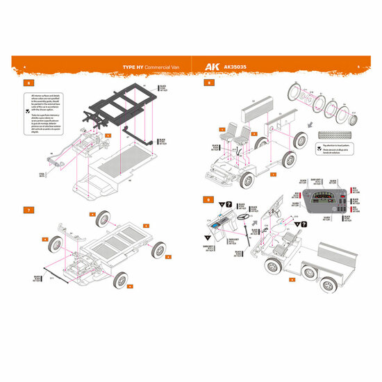 AK Interactive AK35035 TYPE HY COMMERCIAL VAN Schaal 1:35