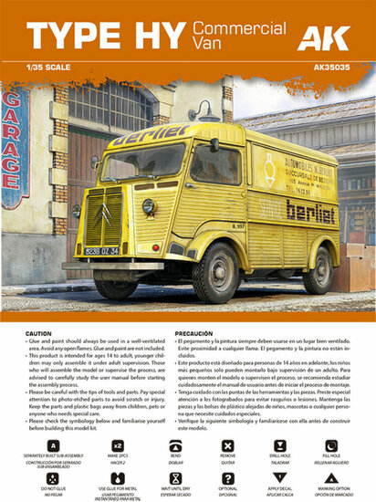 AK Interactive AK35035 TYPE HY COMMERCIAL VAN Schaal 1:35