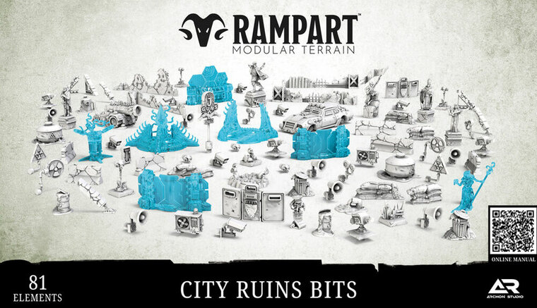 Archon Studio RAM0008 Modular Terrain: CITY RUINS BITS