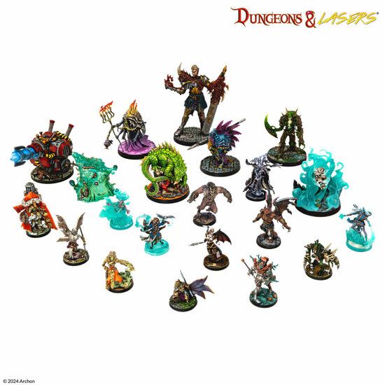 Archon Studio DNL0103 Dungeons &amp; Lasers Miniatures: VICTIMS OF INSANITY