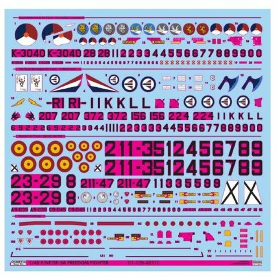 KINETIC K48110 NF-5A FREEDOM FIGHTER II (EUROPE EDITION) NL+N Bouwpakket Schaal 1:48