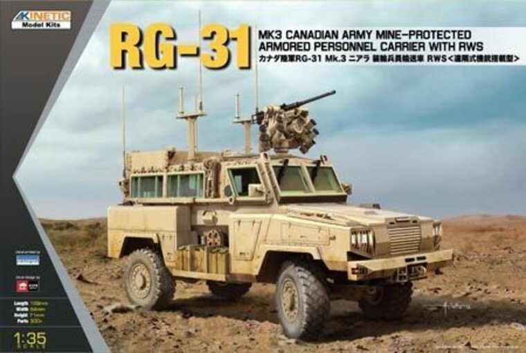 KINETIC K61010 RG-31 MK3 Canada Army W/Crows Bouwpakket Schaal 1:35