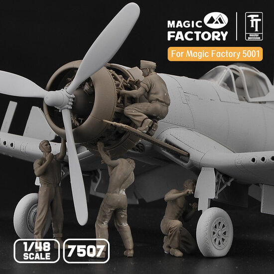 Magic Factory 7507 1/48 Ground Service Crew Set Schaal 1:48