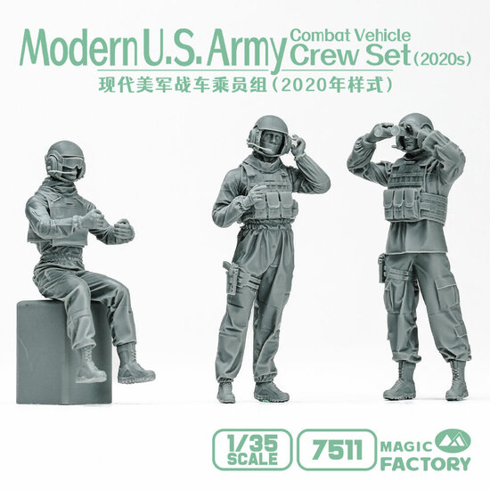 Magic Factory 7511 Modern U.S. Army Combat Vehicle Crew Set?2020s? Bouwpakket Schaal 1:35