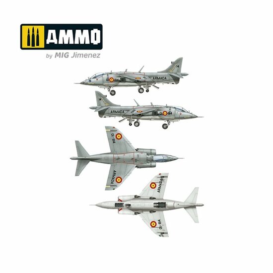 AMMO by MIG Jimenez A.MIG-8505 1/48 Harrier AV-8S Matador - Spanish, American, British versions Bouwpakket Schaal 1:48