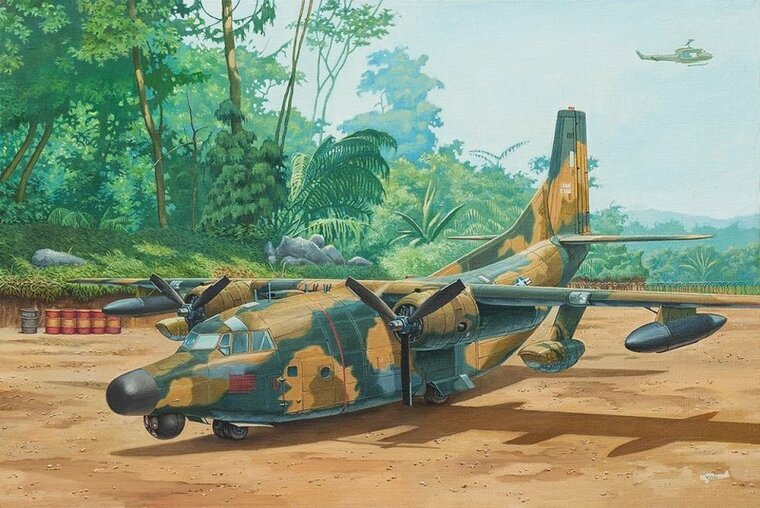 Roden 058 Fairchild NC/AC-123K Black Spot Modellbausatz Ma&szlig;stab 1:72