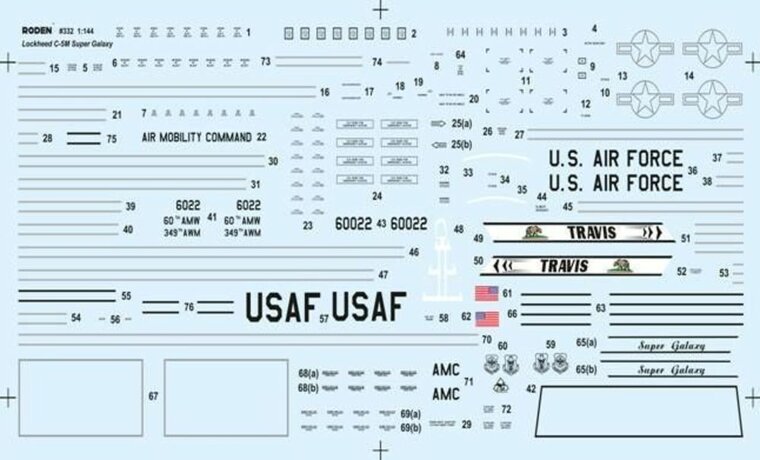 Roden 332 Lockheed C-5M Super Galaxy Bouwpakket Schaal 1:144