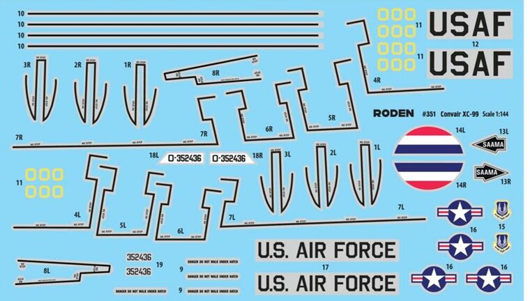 Roden 351 Convair XC-99 Bouwpakket Schaal 1:144