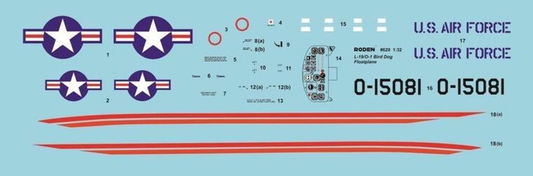 Roden 629 L-19/O-1 Bird Dog Floatplane Modellbausatz Ma&szlig;stab 1:32