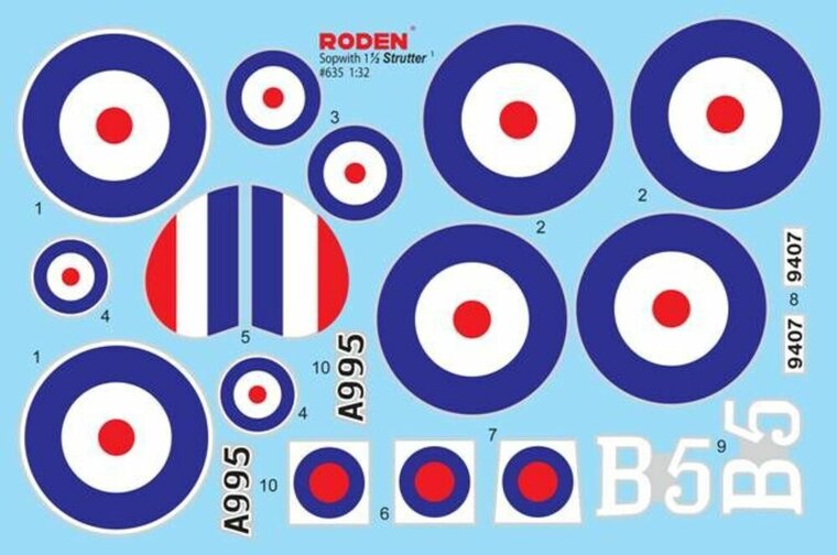 Roden 635 Sopwith 11/2 Strutter Bouwpakket Schaal 1:32