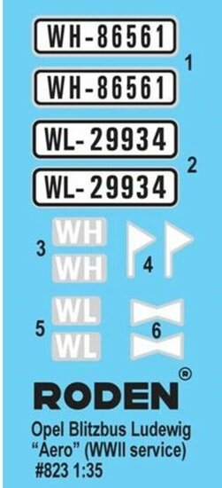 Roden 823 Opel Blitzbus Ludewig &amp; Aero Schaal 1:35