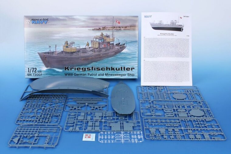 Special Hobby 100-SN72007 Kriegsfischkutter &lsquo;WWII German Patrol and Minesweeper Ship&rsquo; Bouwpakket Schaal 1:72