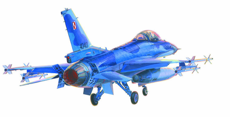 Mistercraft G-116 F-16C BLOCK 52 + JASTRZAB HAWK Bouwpakket Schaal 1:48