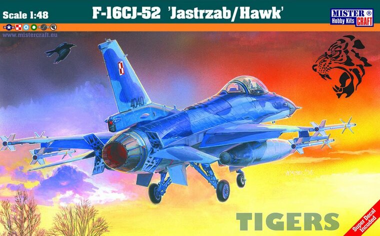 Mistercraft G-116 F-16C BLOCK 52 + JASTRZAB HAWK Bouwpakket Schaal 1:48