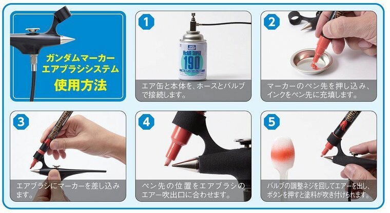 Mr Hobby - Gunze GMA-01 Mr Hobby -Gunze Gundam Marker Air Brush System