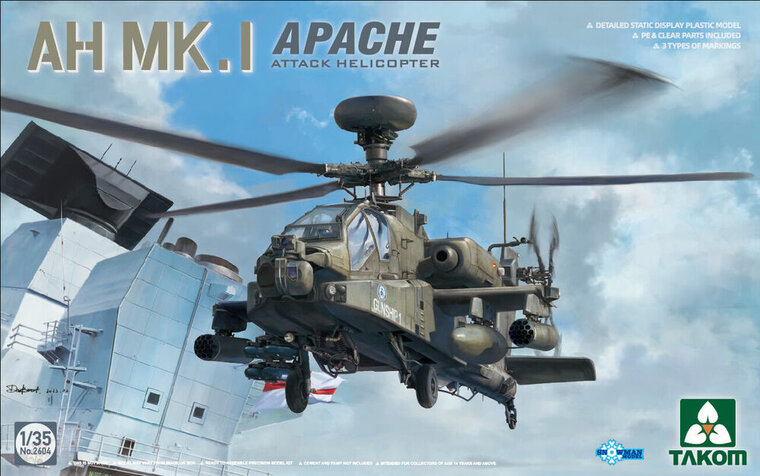 Takom TAK2604 AH Mk.I Apache Attack Helicopter Schaal 1:35