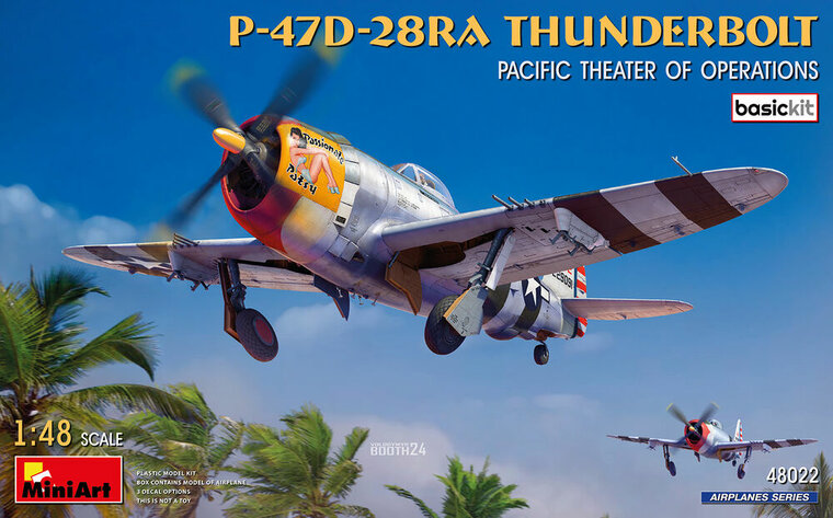 MiniArt 48022 P-47D-28RA Thunderbolt. Pacific Theater of Operations. Basic Kit Ma&szlig;stab 1:48
