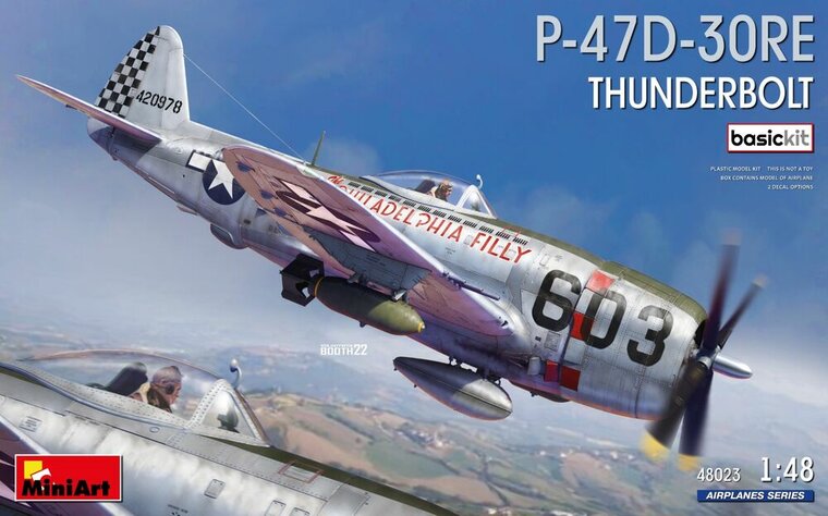 MiniArt 48023 P-47D-30RE Thunderbolt. Basic Kit Schaal 1:48