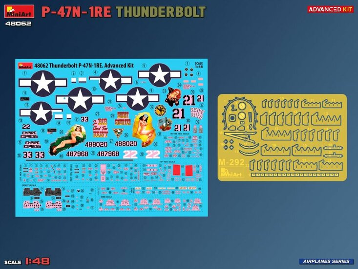 MiniArt 48062 P-47N-1RE Thunderbolt. Advanced Kit Schaal 1:48