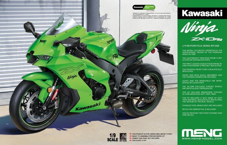 MENG-Model MT-008 Kawasaki Ninja ZX-10RR Schaal 1:9
