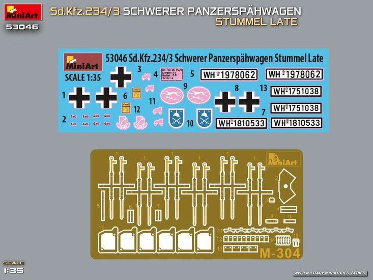 MiniArt 53046 Sd.Kfz.234/3 Schwerer Panzersp&auml;hwagen Stummel Late Schaal 1:35