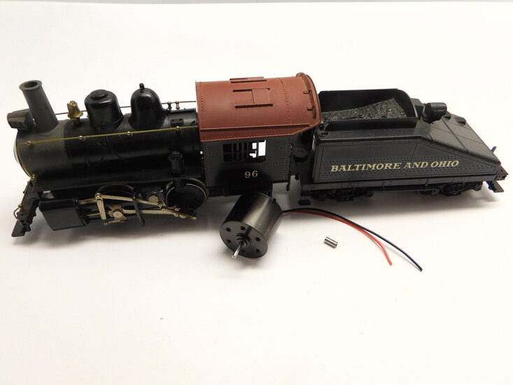 micromotor HRI012 ombouwset Rivarossi 0-4-0 Dockside, 0-4-0 Shifter