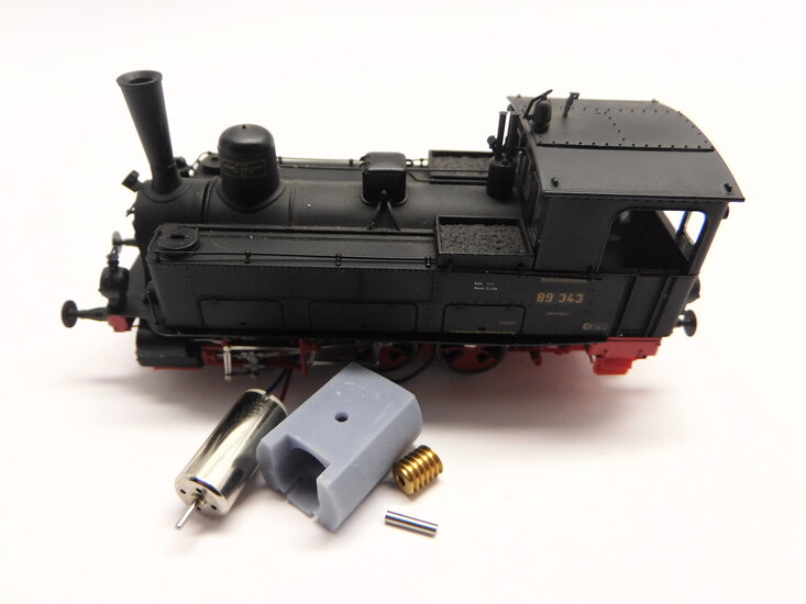Micromotor HBR007G Brawa H0 BR 89, K.W.ST.E T3, SBB TE III, SOB Te 2/2