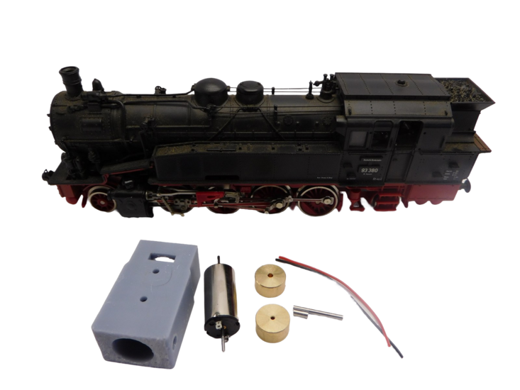 micromotor HR015F Glockenankermotor Umbausatz f&uuml;r Roco DB DR DRG BR 57, u.a.