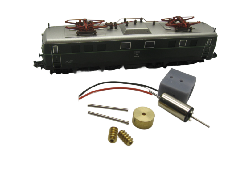 micromotor NF029C N ombouwset voor Fleischmann &Ouml;BB 1010, SBB Ae 6/6, DB DRB E94, DR DRG BR 194, u.a.