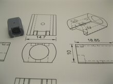 micromotor S031 motor behuizing voor minitrix / mabuchi motor / china motor (8mm)