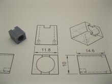 micromotor S028 motor behuizing voor fleischmann 8mm (small motor)