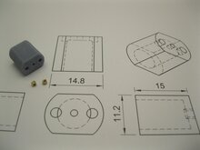 micromotor S027 motor behuizing voor minitrix 8mm motor schroeven aan de voorkant